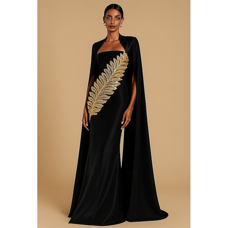 A-Line Sheath / Column Evening Gown Elegant Formal Dress Formal Wedding Floor Length Sleeveless Square Neck Pocket Satin with Pleats 20254