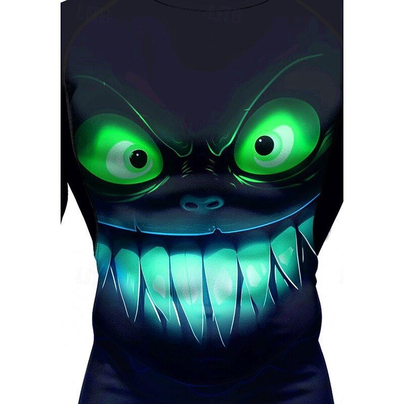 Men's Running T-Shirt Compression Shirt Running Shirt 3D Print Long Sleeve Base Layer Halloween Quick Dry Compression Power Flex Moisture Wicking Gym Workout Active Training Exercise Sportswear3