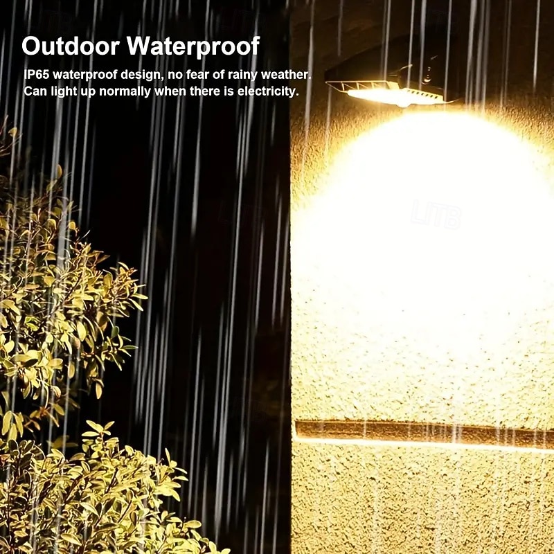 Outdoor Solar Safety Light Strip with Auto Switch Function - IP65 Waterproof 3 Lighting Modes (Timed/Dimmable/Brightness Hold)3