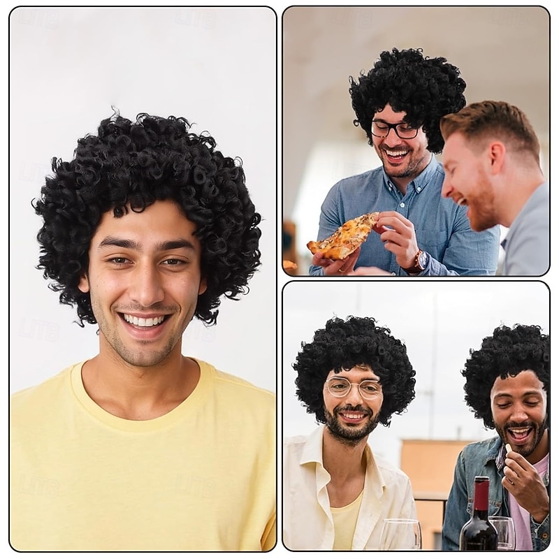 Afro Wig Afro Wig 70s for Funny Wigs Halloween Christmas Party2