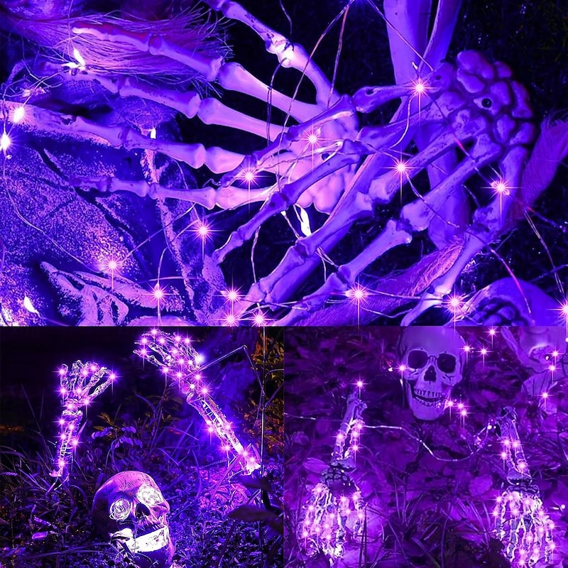 1M-10Leds/2M-20Leds/3M-30Leds/5M-50Leds/10M-100Leds Copper Wire String Light with Battery Box Waterproof and Non-conductive Christmas Halloween Wedding Festival Indoor and Outdoor Decorative Light4