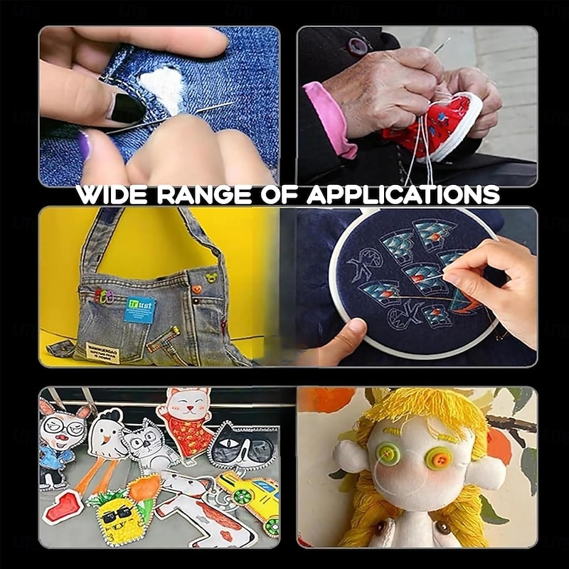 74 Pcs (2*37-in-1) Big Eye Steel Needles Set - Long & Thin Handmade Quilting & Sewing Needles Kit for DIY Sewing Projects2