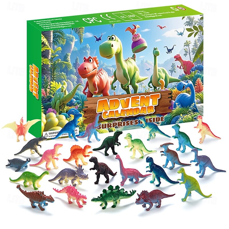 Advent Calendar 2025 Dinosaur Toys for Kids 24 Days Countdown Calendar to Christmas Surprise Toys Set with Different Dino Figure Ideal Xmas Gifts for Boys Girls Toddlers Teens 3 4 5 6 7 8 Years Old2