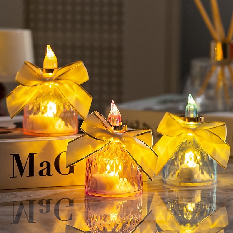 1 Pc 8.1 * 5.5CM Christmas Halloween Valentine's Day LED simulation aromatherapy bottle electronic candle light night light desktop atmosphere decoration light LR44 * 3 battery3