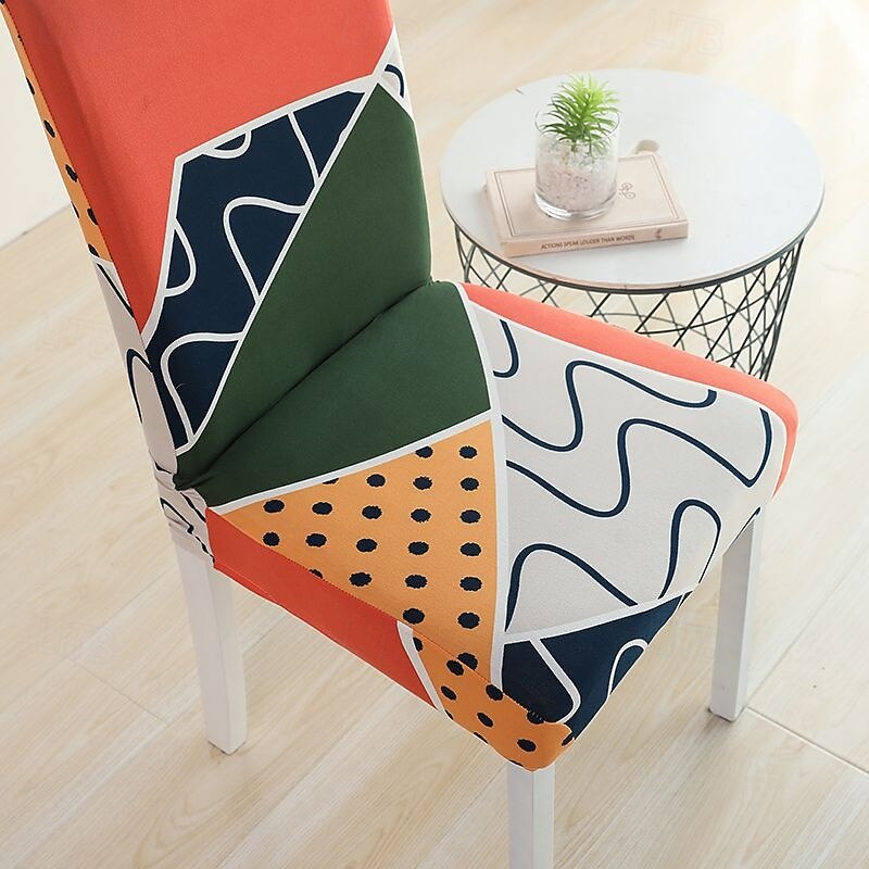 Stretch Dining Chair Cover, Pet-Friendly Removable Washable Seat Slipcover, Durable Chair Protector for Hotel, Dining Room, Banquet, Wedding Party2