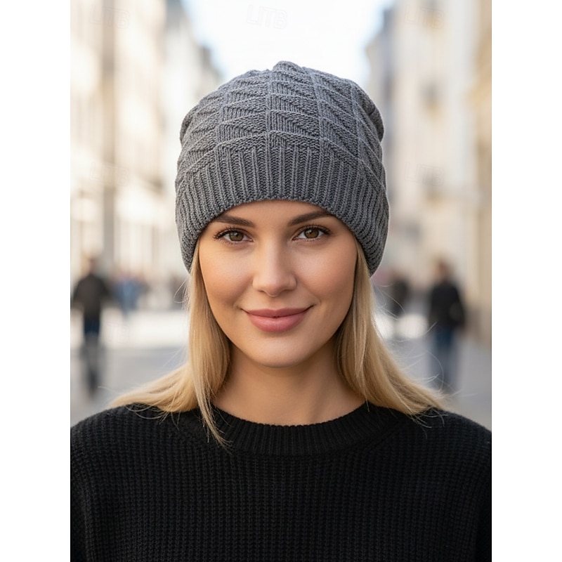 Women's Slouchy Knit Beanie – Soft Winter Warm Hat, Casual Stretchy Skull Cap for Outdoor Travel & Daily Wear2