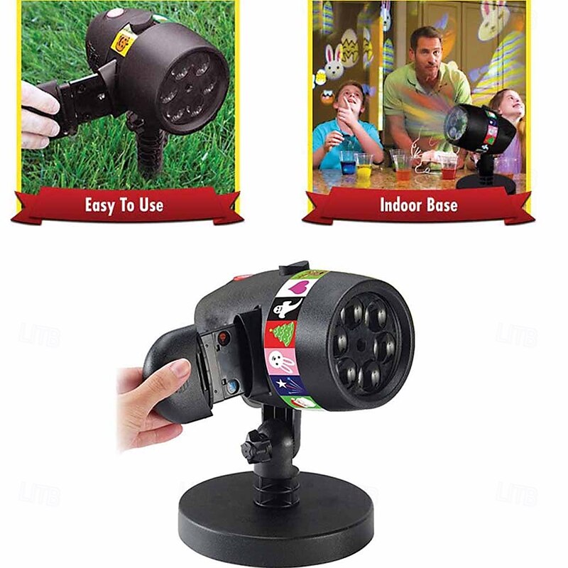 Christmas Snowflake Projector Lights Outdoor Led Snowfall Show LightsChristmas LED Lamp Projector IP44 Waterproof Snow Falling Projector Lamp for Garden Lawn Patio4