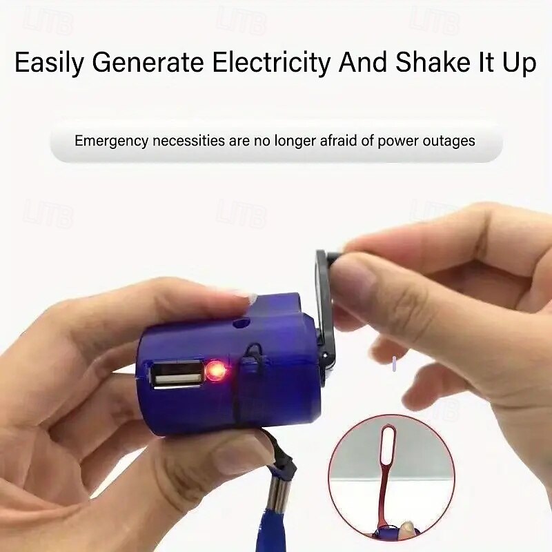 Portable Hand-Crank Generator with USB Charging Ideal for Camping and Emergency Use Durable Design Perfect Surprise Gift2