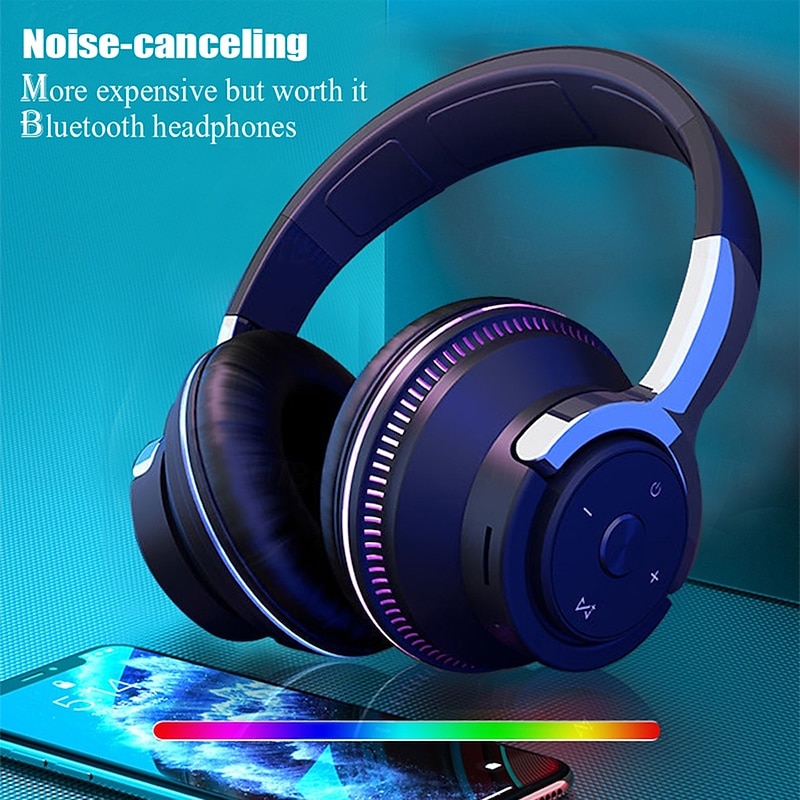 Bluetooth Headphones Wireless Headphon with Mic USB Adaptor Headset Noise Canceling Stereo Foldable Bass for TV Earphone