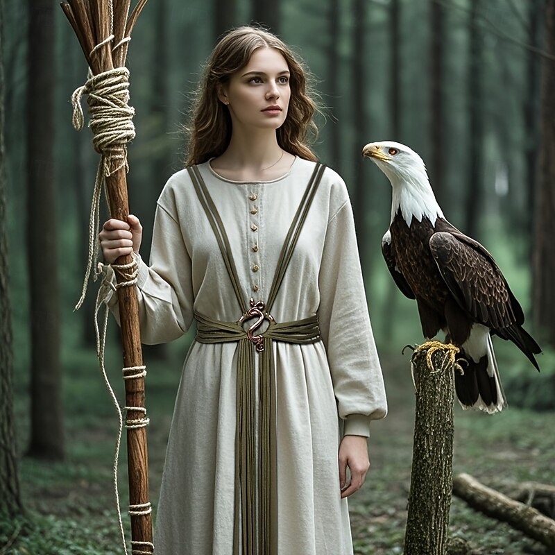 Retro Vintage Medieval Renaissance Wristband Belt Pouch Viking Celtic Knight Ranger Fancy Dress Women's Viking Fantasy Halloween Carnival Performance LARP Ren Faire Adults Waist Belt