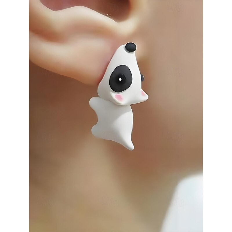 Women's Halloween Animal Stud Earrings – Cute Cartoon 3D Alloy Earrings with Dinosaur, Pig and Hippo Designs for Party, Cosplay and Gifts3