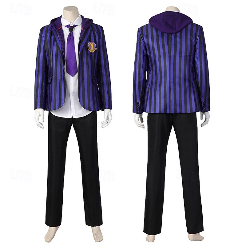 Dark Academia Halloween Fancy Costume School Uniform Gothic Horror Gothic Horror Scary Costume Adults' Men's Halloween Carnival Performance Party Easy Halloween Costumes Dress Up2