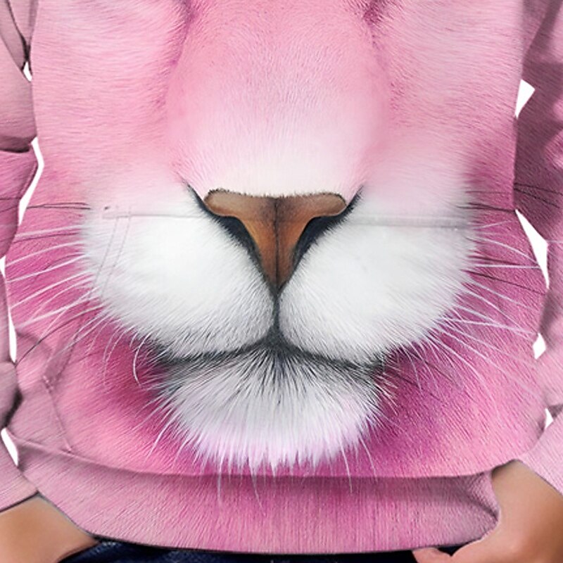 Boys' 3D Animal Leopard Hoodie Long Sleeve Spring Fall Fashion Streetwear Kids 4-12 Years Hooded Outdoor Casual Daily Regular Fit3