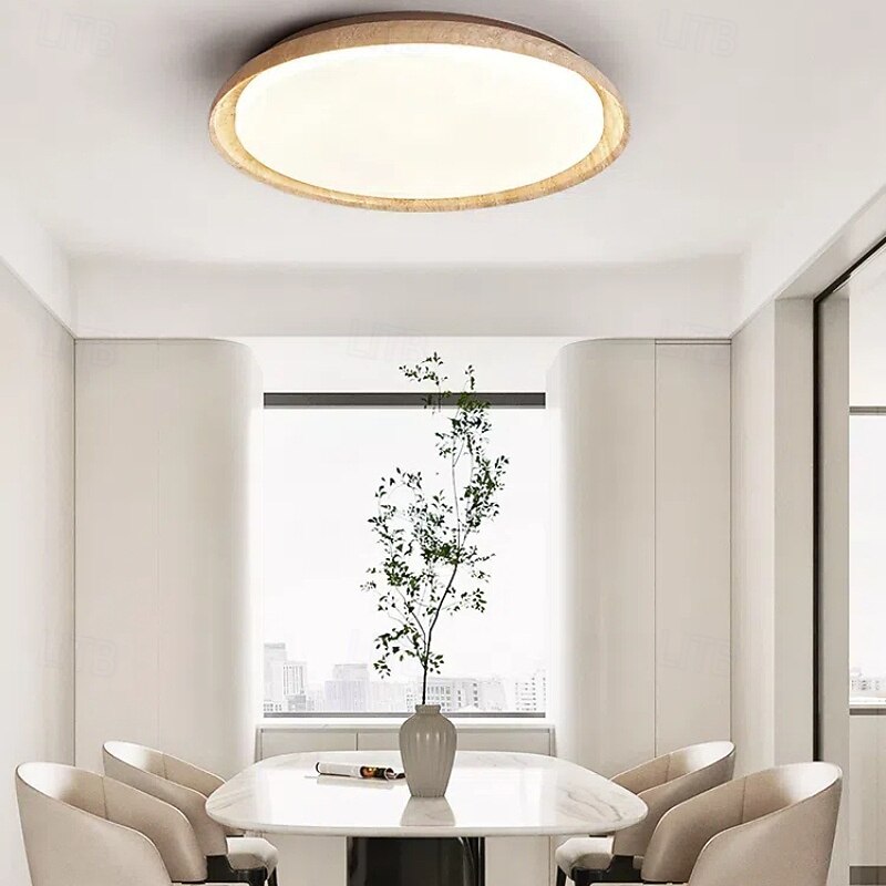 LED Ceiling Light Stepless Dimming Stone Ceiling Decoration Lighting Fixtures, 50 cm LED Ceiling Light Circle Round Design, LED Light Fixture for Home & Office 110-240V