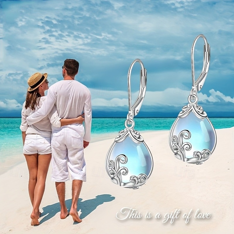 1 Pair Drop Earrings For Women's Street Date Beach Alloy Pear Cut4