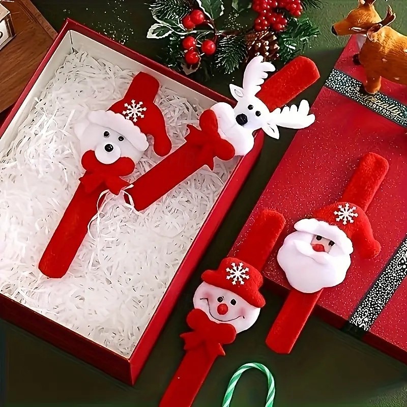 20pcs Christmas-Themed Bracelets Featuring Santa, Snowman, and Reindeer Designs, Perfect Holiday Accessories for Christmas Parties, Gift Exchanges, Suitable for Kids and Adults, Bulk Purchase for Festive Gifts3