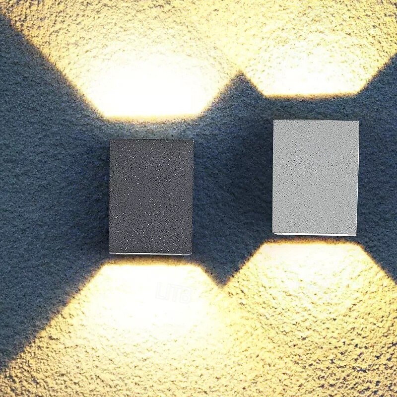 Outdoor Wall Light, Exterior and Indoor, G9 Wall Sconces, Up and Down Lights, IP65 Waterproof, Outdoor Lighting, Aluminum Square4
