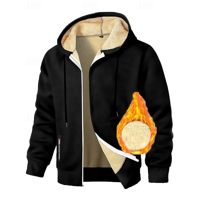 Men's Hoodie Full Zip Hoodie Zip Up Hoodie Zip Hoodie Sweatshirt Fleece Hoodie Black Wine Army Green Navy Blue Brown Hooded Plain Pocket Sports & Outdoor Daily Holiday Polyester Streetwear Basic