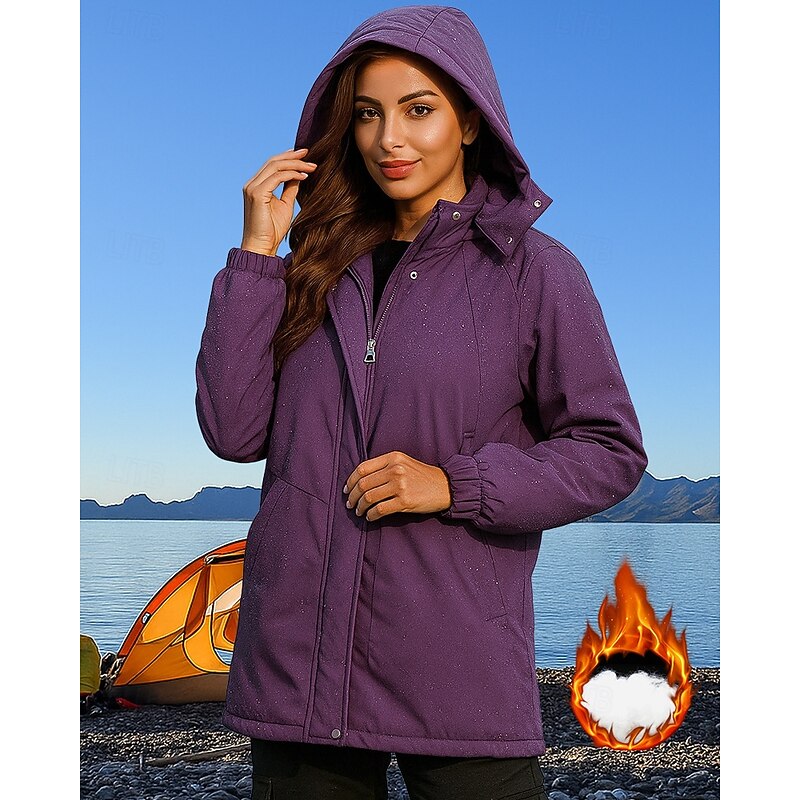 Women's Outdoor Jacket Hiking Jacket waterproof jacket Outdoor Waterproof Windproof Quick Dry Lightweight Hiking Outfits Hiking Clothes Winter Autumn / Fall Jacket Ski / Snowboard Climbing Camping