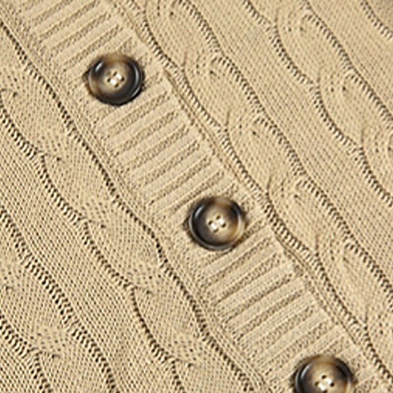 Men's Sweater Cardigan Sweater Ribbed Cable Knit Regular Tops Knitted Plain High Neck Vacation Fashion Casual Daily Wear Clothing Apparel Fall Spring &  Fall khaki Gray M L XL4