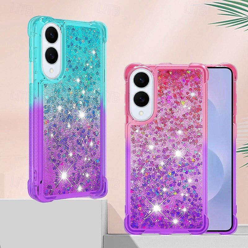 Phone Case For Samsung Galaxy S25 S24 S23 S22 Plus  Ultra A14 A34 A54 A24 A73 A53 Back Cover Bling Glitter Shiny Shockproof Color Gradient PC2
