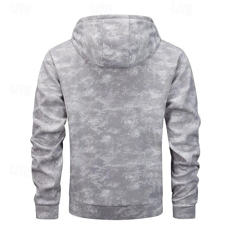 Men's Hoodie Full Zip Hoodie Light Grey Hooded Plain Camouflage Zip Up Pocket Sports & Outdoor Casual Daily Streetwear Cool Sportswear Spring &  Fall Clothing Apparel Hoodies Sweatshirts2