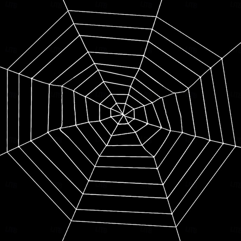 Halloween Spider Web Large 12FT Halloween Decorations - Realistic Spider String Rope Props, Round Fake Cobweb Elastic Belt for Indoor Outdoor Party Favor