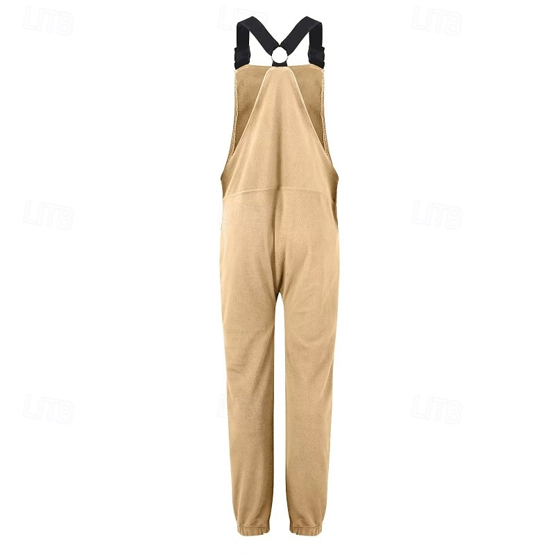 Women's Normal Jumpsuit Active Solid Color Sleeveless U Neck Pocket Buttons Vacation Daily Regular Fit Black Army Green Navy Blue Fall4