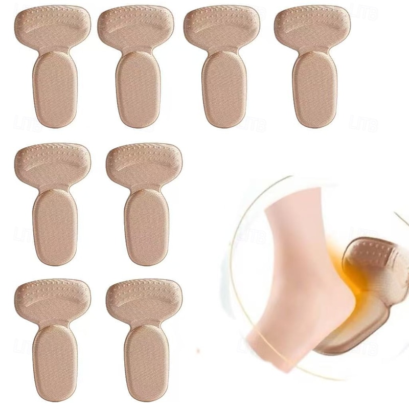 4 Pairs Comfortable Heel Cushion Pads – Anti-Slip Shoe Inserts for Men & Women, Prevent Blisters, Adjust Shoe Size, Stay-in-Place Half Insoles for Sandals, Summer Sweat-Absorbing Pads2