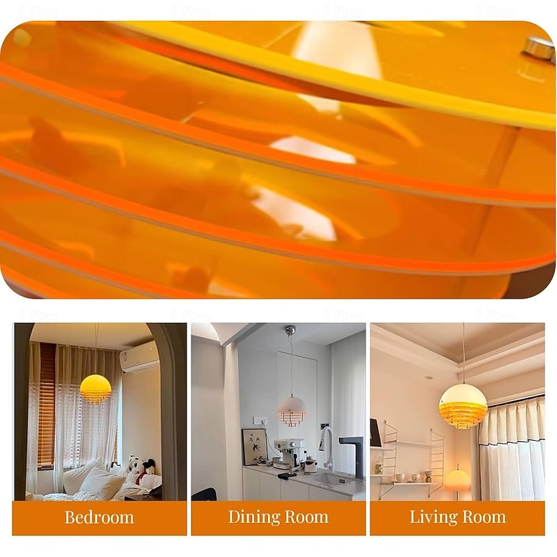 Medieval Sunset Orange Restaurant Pendant Light4