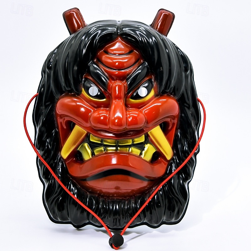 Samurai Demon Halloween Mask Japanese Oni Mask Horror Scary Full Face Adults' Unisex Halloween Carnival Easy Halloween Costumes Dress Up