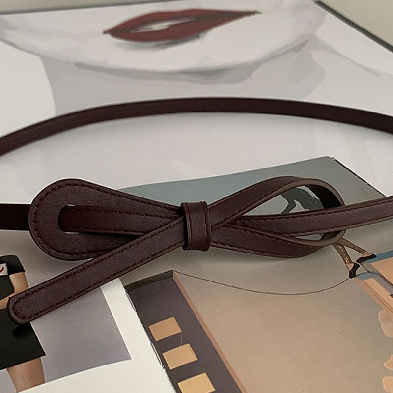 Women's Belt PU Black Camel Brown Beige Waist Belt Outdoor Daily Holiday Weekend Pure Color4