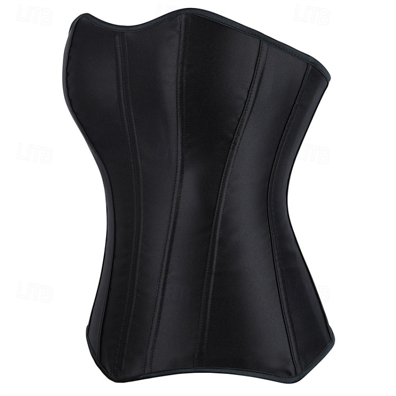 Women's Corset Shapewear Waist Cincher Shapewear Sexy Corset Fashion Sexy Pure Color Zipper Backless Vacation Street Date Sleeveless Cold Shoulder Black White Spring Fall Tailored Fit3
