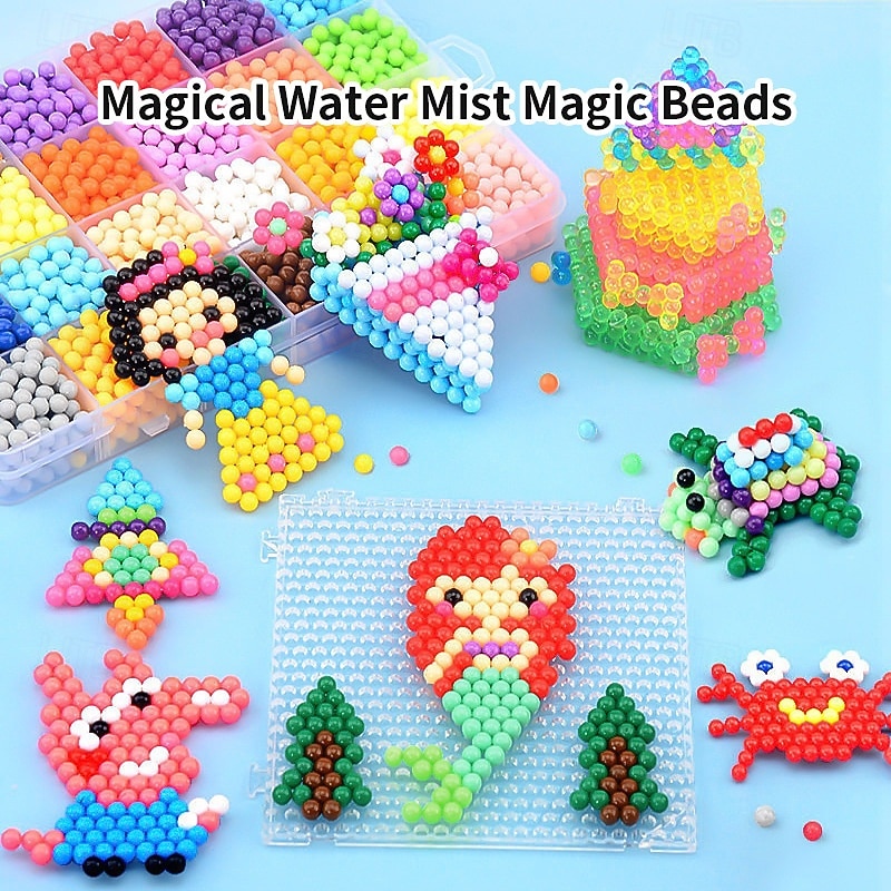 6000 Fuse Beads Kit - 30 Colors,  Home School Arts and Crafts Supplies for Kids, Toys Set, Art Decorations for Room, Gifts for Girls and Boys Age 5+