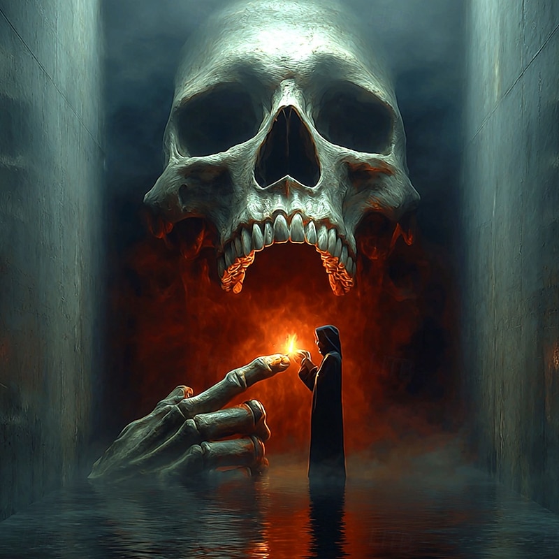 Halloween Men's Skull Grim Reaper Skeleton Shirt Satin Shirt Dress Shirt Long Sleeve Dark Gothic Style Outdoor Holiday Summer Spring Fall Turndown 3D Print Button Up Shirts Green2