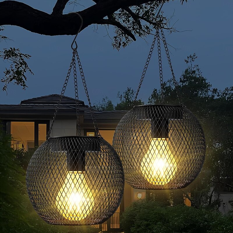 Halloween Outdoor Decorations, Solar Pumpkin Lights for Porch, Yard & Garden, Fall Orange LED Hanging Lanterns, Light Up Illuminated Pumpkins, Cute Solar Powered Decor for Outside2