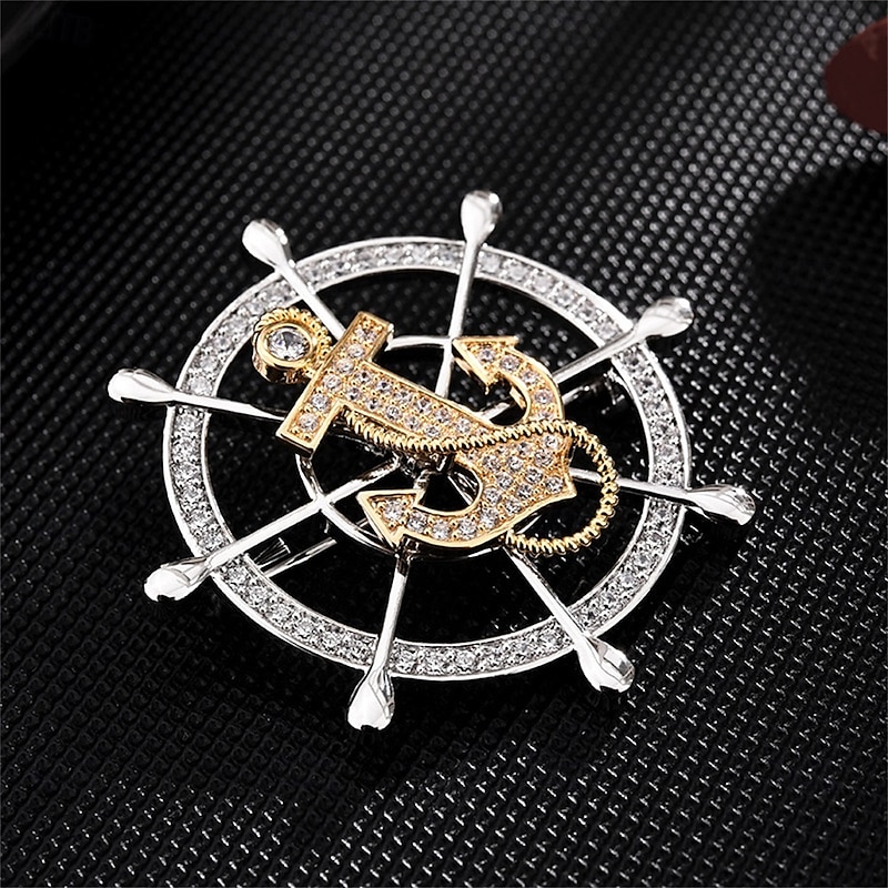 Brooches Classic Geometrical Creative Fashion Simple Brooch Jewelry Silver For Wedding Party Gift Engagement Prom Festival4