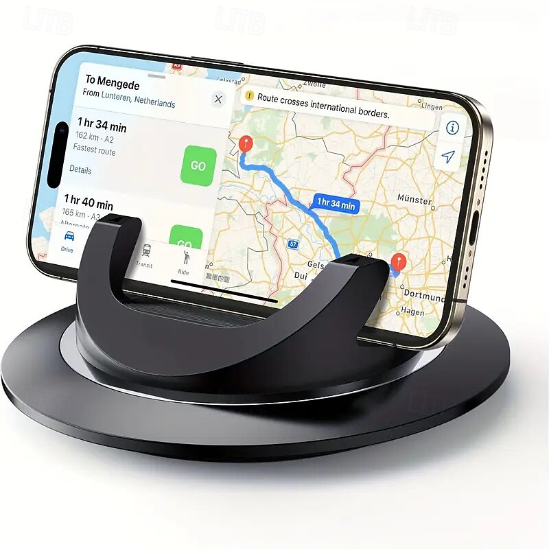 Car Phone Mount Dashboard Phone Mount Adapter 360 Rotating Car Phone Holder Suction Cup Silicone Car Dash Pad Anti-Slip Desktop iPhone Phone Stand