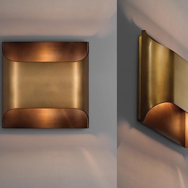 Brass Wall Sconce: Minimalist Curved Design - Bedroom, Hallway Lighting2