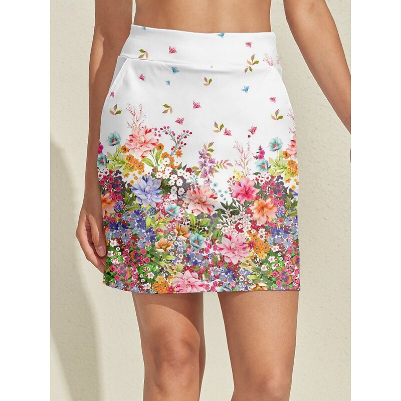 Women's Tennis Skirts Golf Skirts White Skirt Ladies Golf Attire Clothes Outfits Wear Apparel