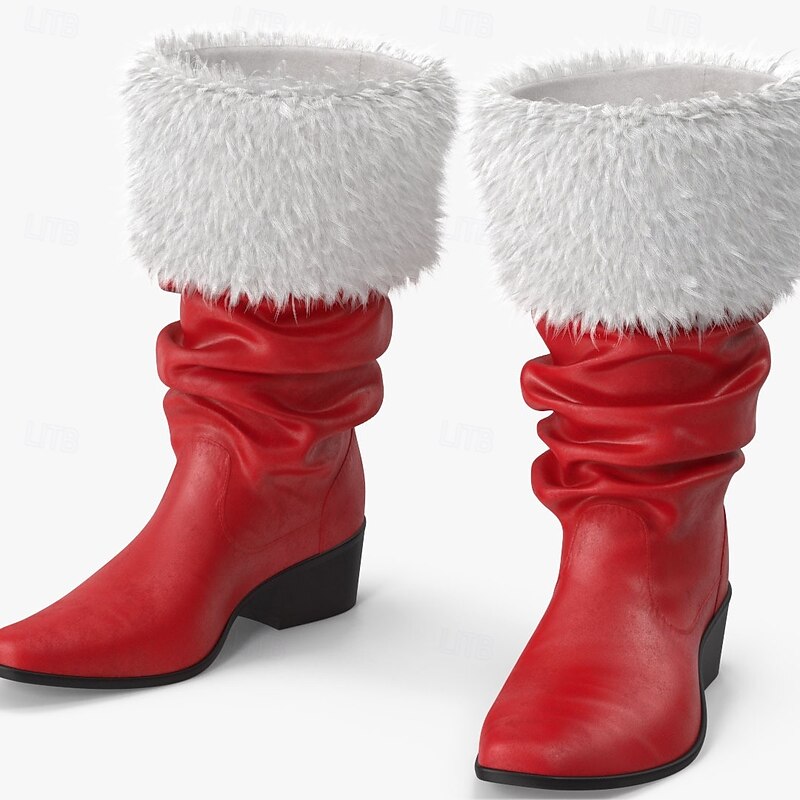 Santa Claus Halloween Shoes Christmas Christmas Adults' Women's Christmas Carnival Performance Christmas Party Easy Halloween Costumes Dress Up2