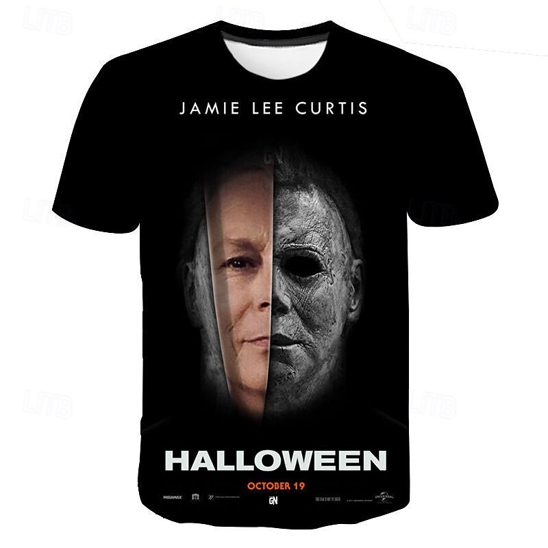 Scary Movie Halloween T-shirt Print Graphic For Couple's Men's Women's Adults' Halloween Carnival Masquerade 3D Print Casual Daily