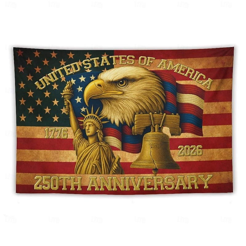 United States 250th Anniversary Wall Tapestry Backdrop, Hanging Decoration for Home, Garden, Indoor or Outdoor Decor4