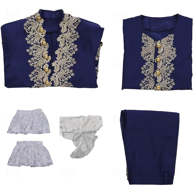 Rococo Baroque Victorian Outfits Fancy Costume Prince Nobleman Fancy Dress Men's Halloween Carnival Performance LARP Ren Faire Adults' Costume4