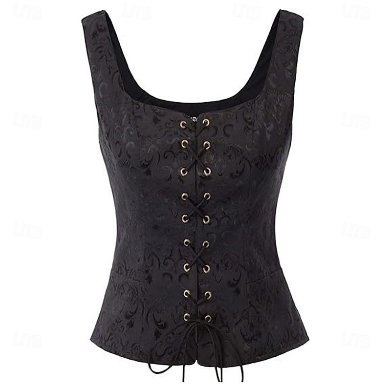 Retro Vintage Medieval Renaissance Corset Fancy Dress Women's Halloween Masquerade Theme Party Renaissance Fair Festival Adults' Corset2