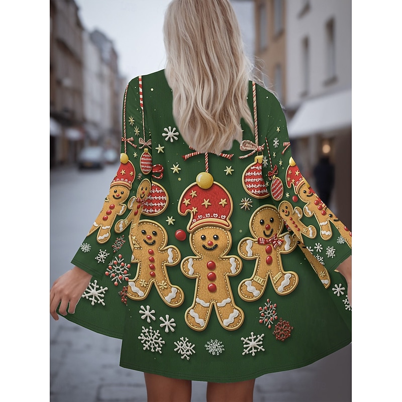 Women's Winter Coat Lightweight Comfortable Print Open Front Vintage Fashion Cute Casual Christmas Vacation Casual Long Collarless Regular Fit Long Sleeve Outerwear Black Red Blue Spring Fall