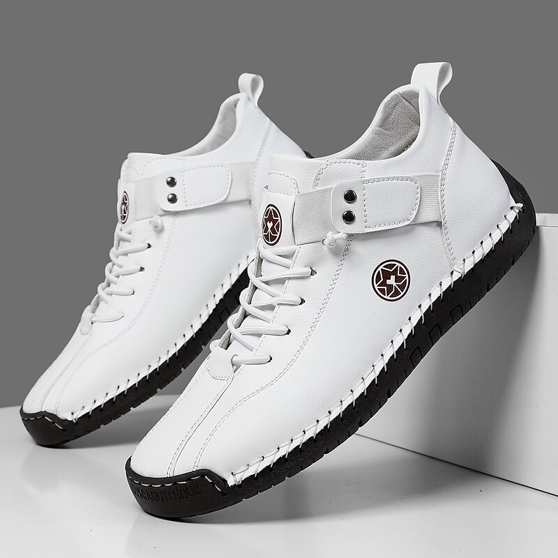 Men's Lace-Up Casual Boots – Retro Handmade Driving Moccasins with Comfortable Sole for Weekend Outings and Relaxed Everyday Style2