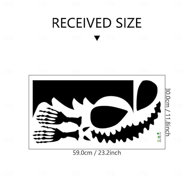 Halloween Scary Demon Hand Door Sticker, Creepy Ghost Hand Wall Decal, Self Adhesive Horror Decor for Haunted House Party, Spooky Festival Atmosphere3