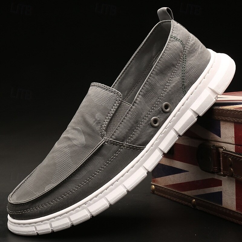 Men's Beige Slip-On Loafers with White Sport Sole – Casual Fashion Shoes for Weekend Outings, Driving and Daily Wear3