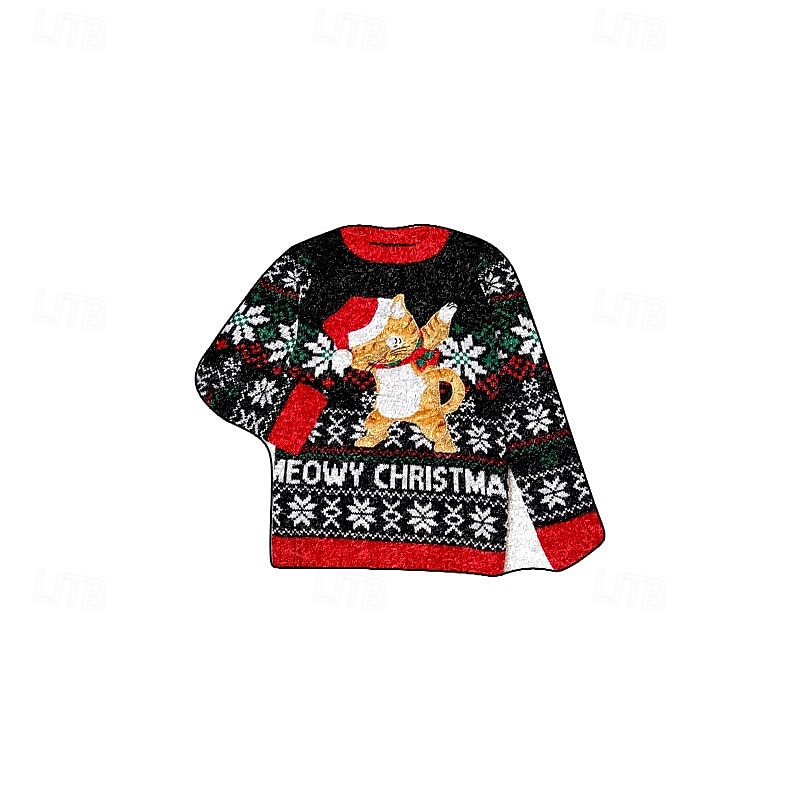 Irregular Knit-Like Christmas Floor Rug, Soft and Dirt-Resistant Bedroom Bedside Mat, Ready Stock Wholesale4